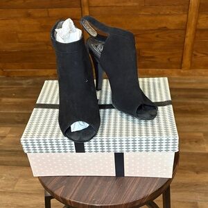 Women's Black Peep-Toe Slingback High Heels